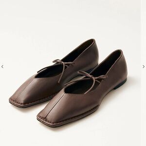 ALOHAS Sway Chesnut Brown Leather Ballet Flats